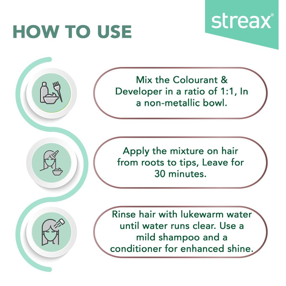 Streax Permanent Hair Colour 4.3 Golden Brown 120 Ml Pack of 1 Long Lasting Cream Hair Colour Women
