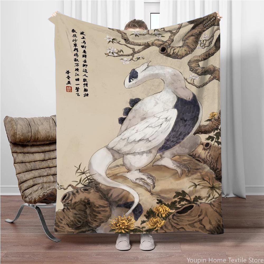 Pokemon Cartoon Retro Charizard Anime Flannel Blanket Pikachu Figures Home Sofa Lunch Break Blankets Children Student Kids Gifts