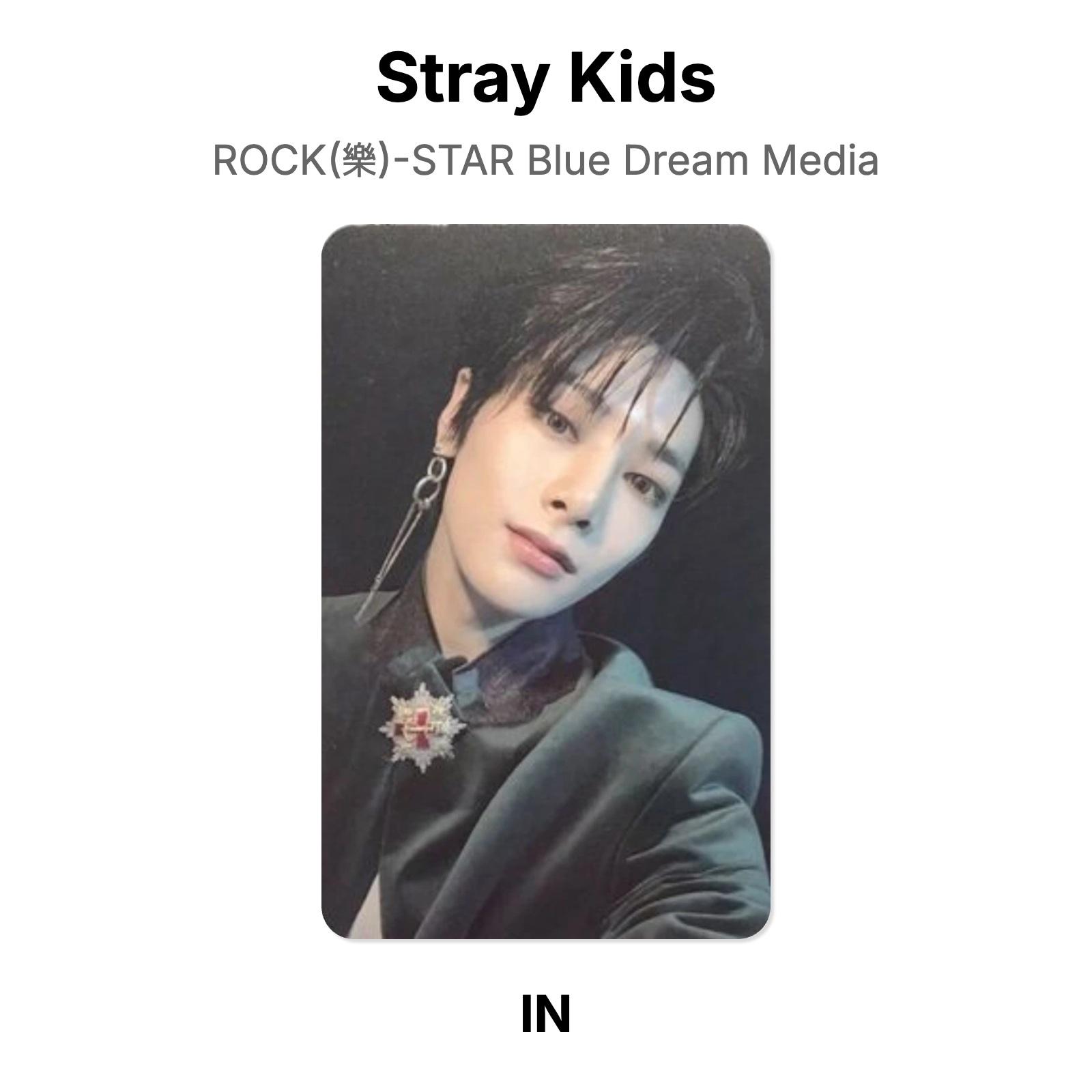 Stray Kids ROCK()-STAR Blue Dream Media Official Photocard I.N