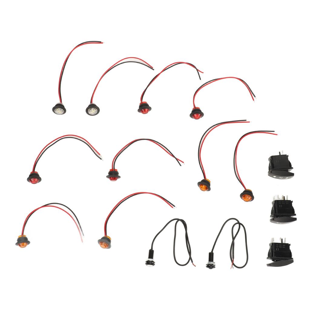 UTV Turn Signal Kit Flasher Relay Harness DC12V UTV Rocker Switch Turn Signal Kit Replacement for