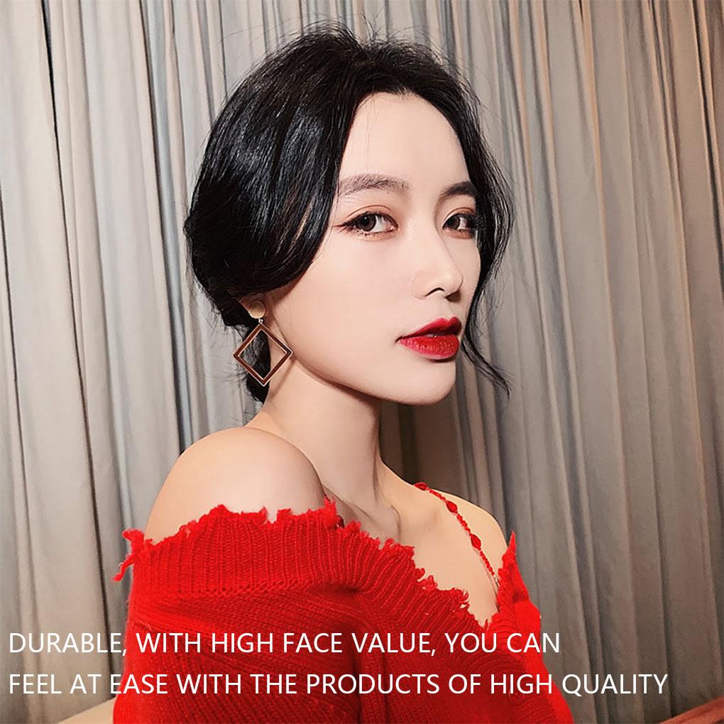 1Pair Dangle Earrings S925 Silver Needle Alloy Square Hollow Eardrop Pendant Baroque Irregular Wedding Jewelry Hong Style