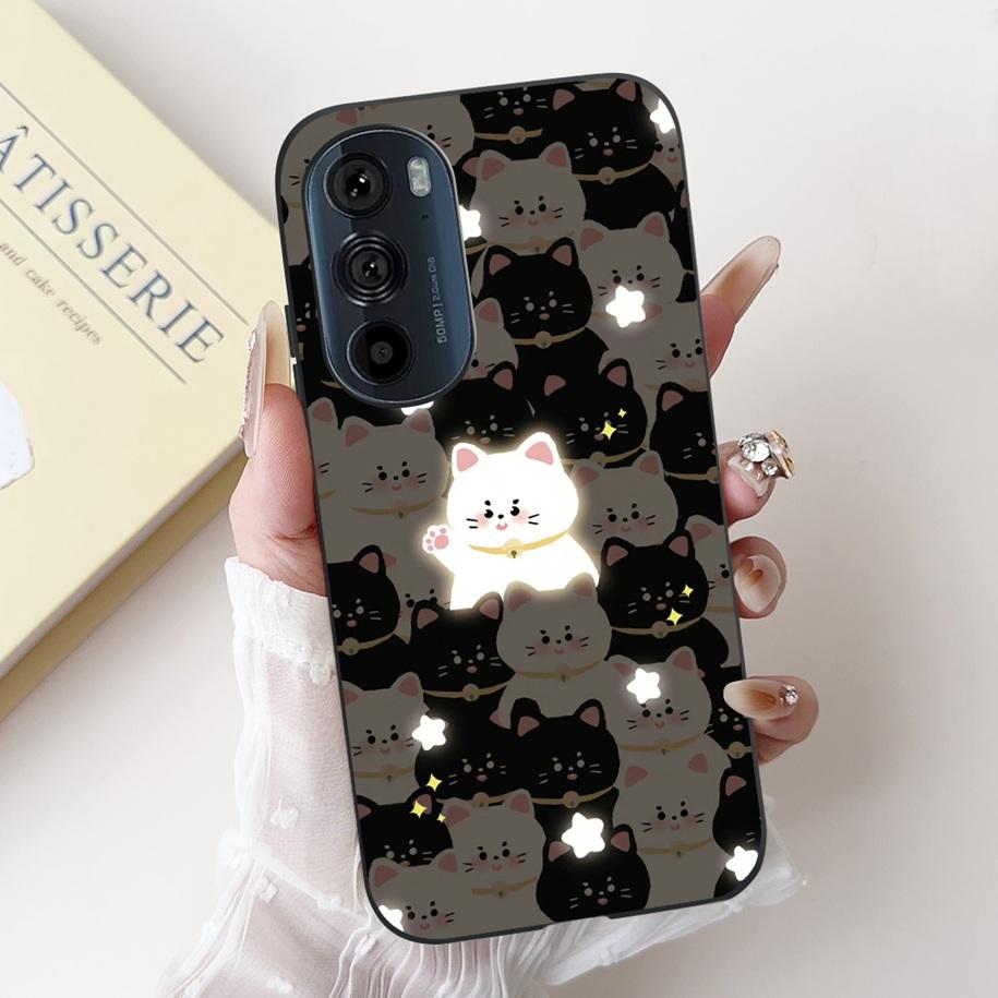 For Motorola Edge 30 Pro Case XT2201-1 Cover Lovely Panda Bowknot Silicone Shockproof Cover For Moto Edge Plus 2022 Edge30 Funda