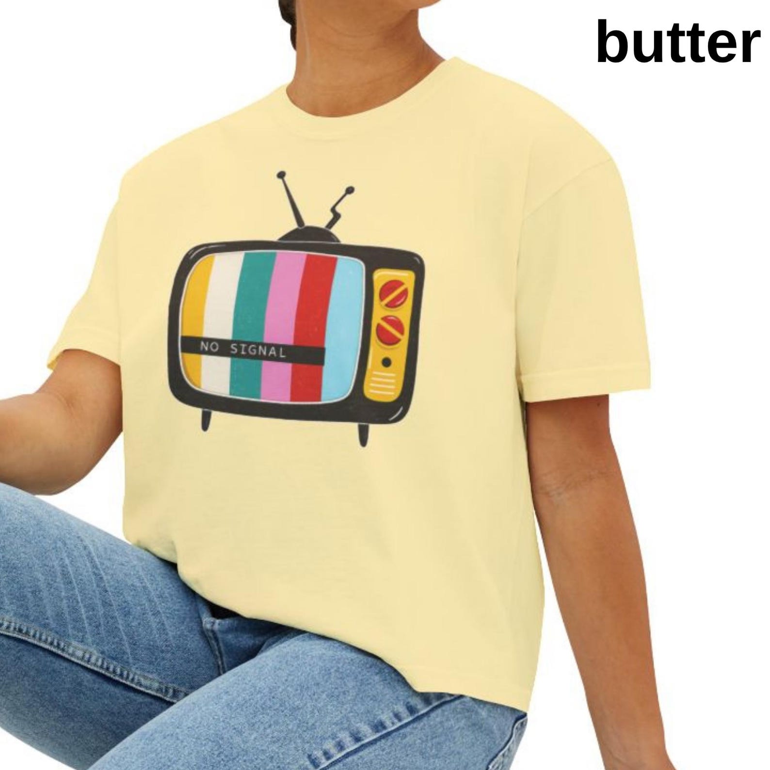 Retro TV Test Pattern Tee | No Signal Graphic Shirt L