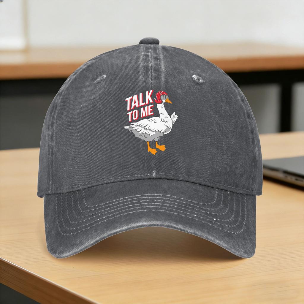 Talk To Me Goose Sun Baseball Cap Fashion Women Unisex Washed Trucker Hat SunProof Custom Logo Outdoor Sports Snapback Cap Gift
