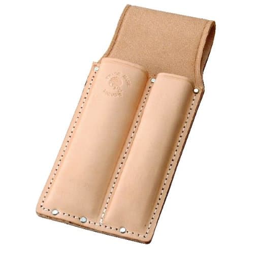 KOZUCHI Tanned Leather Chisel Case (2 Chisels) for 1.5" and 1.5" Thickness, SC-24