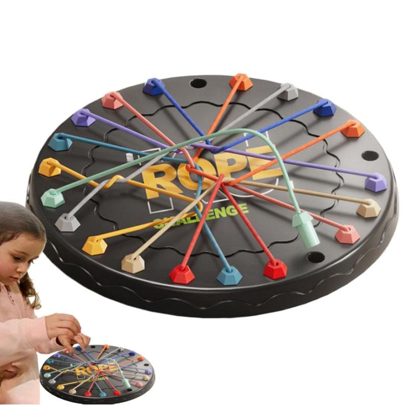 1 Set Brainy Knots Rope Untangling Table Game Challenge Logic Puzzle Board Toy Gift