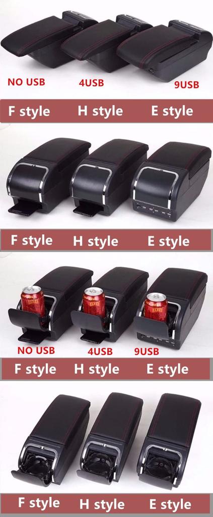 Car Armrest Box Abarth 595 Car Armrest Box Central Store Content Storage Box and