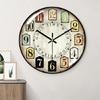 Vintage Wall Clock with Large Arabic Number Quiet Movement Battery Operate Clock