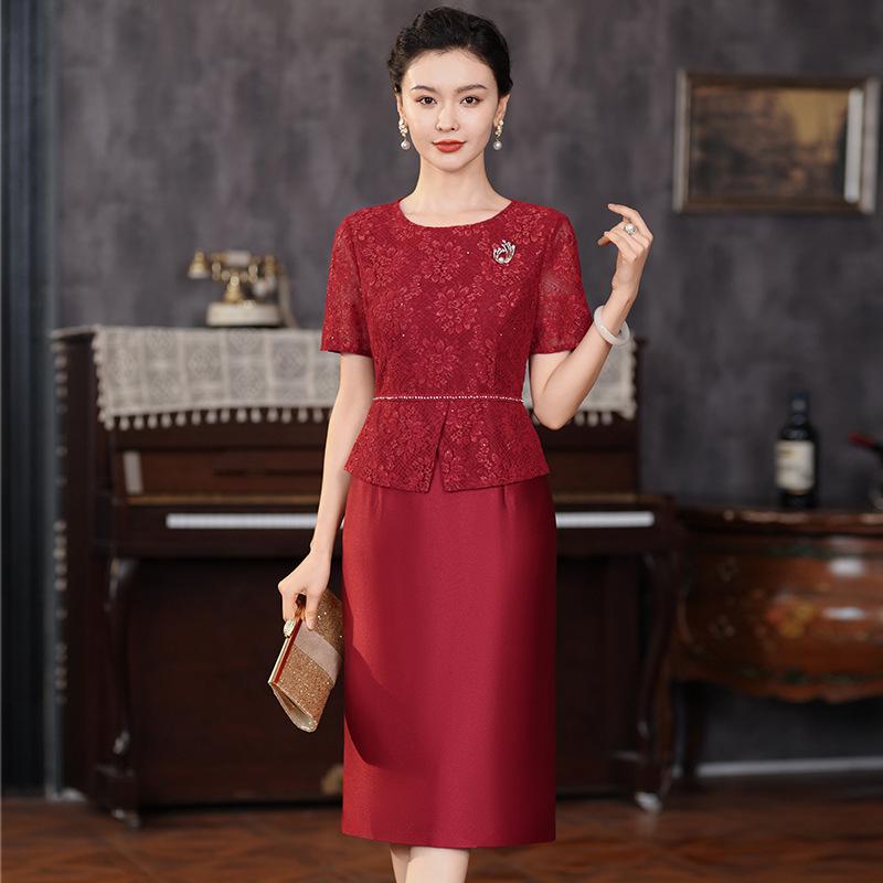 Elegant 2025 Autumn Mother of the Groom Wedding Banquet Dress - Petite & Plus Size