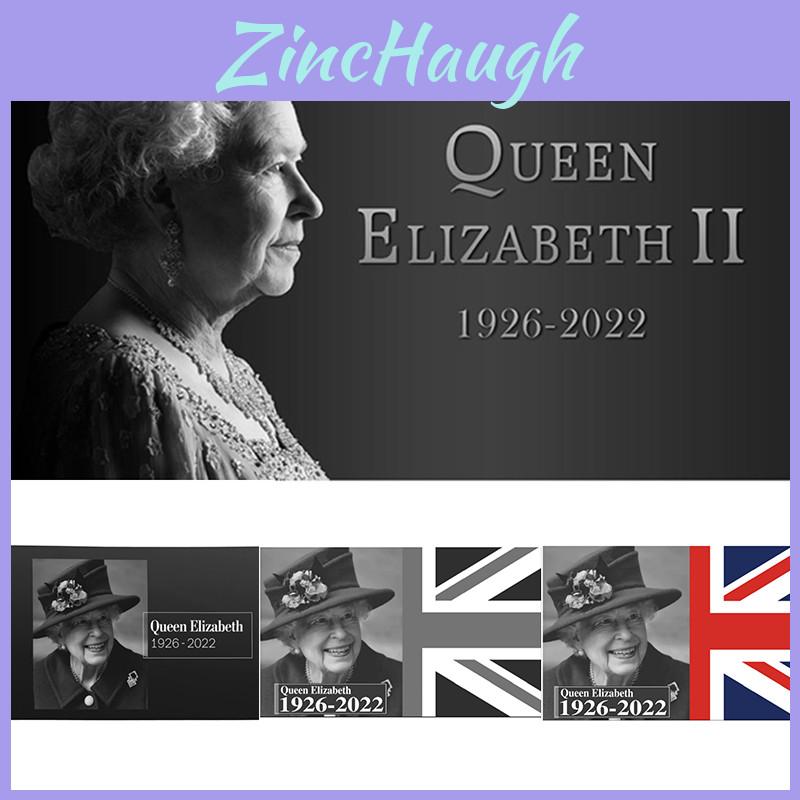 Durable And Weather Resistant Memorial Flag For Queen Elizabeth Ii