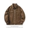 Spring and Autumn Cargo Jacket Men's Lapel Casual Solid Color Retro Casual Men's Plus Size Fashion Jacket Loose
