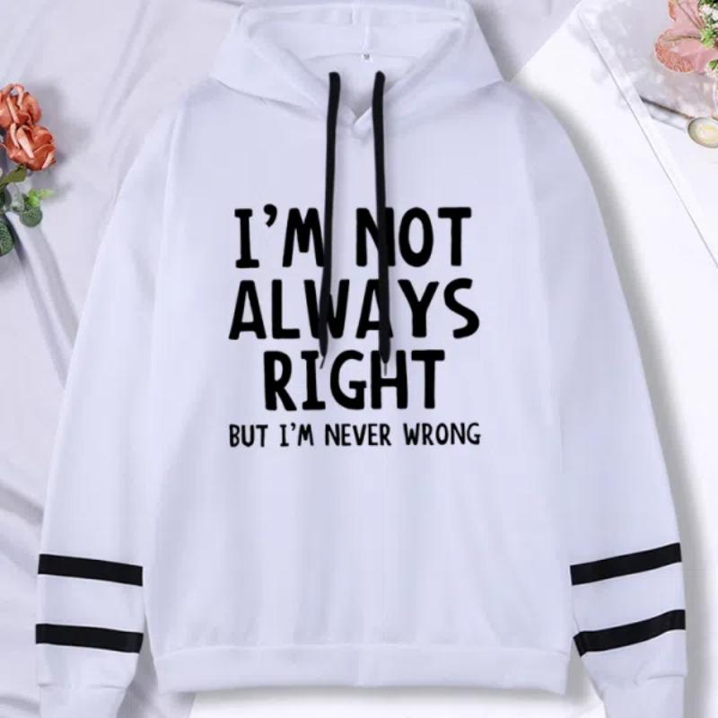 Women's Hoodie Cool Interesting Letters Printed Tops Female Fashion Oversized Hoodies Woman Round Neck Casual Hoodies Clothes