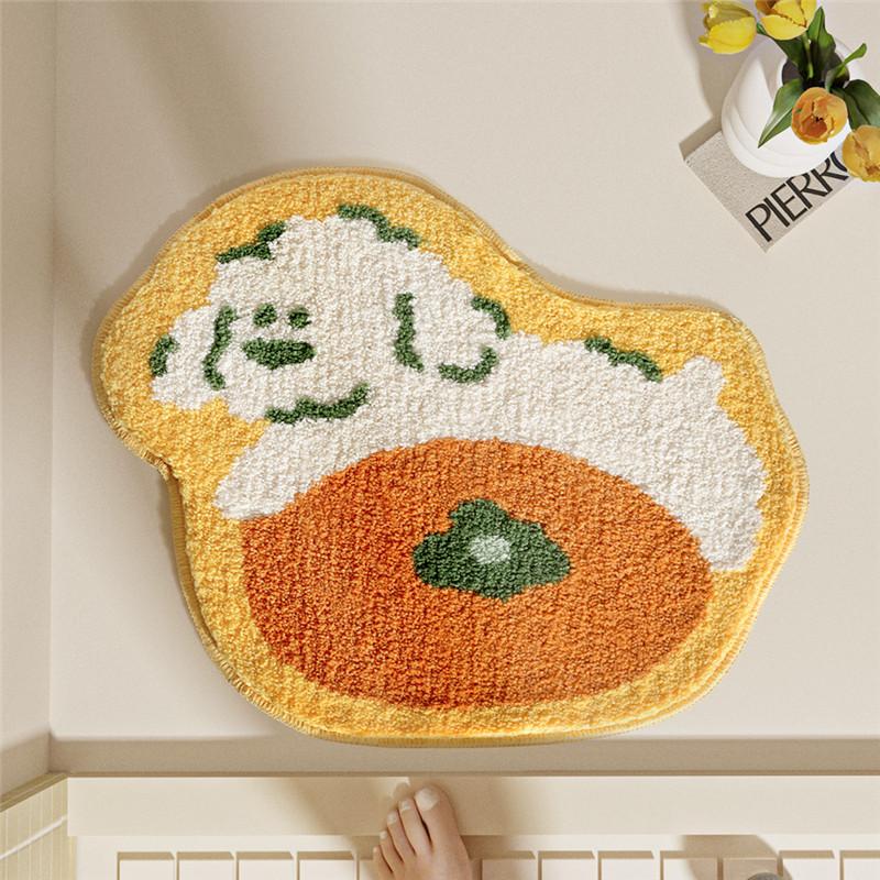 

Флокированные забавные нерегулярные растения цветы для дома ванная комната коврик для пола впитывающий входной ковер