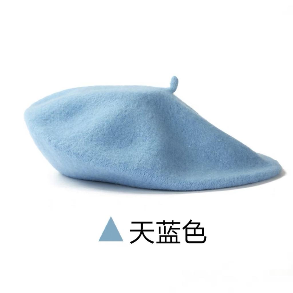 Autumn Winter French Beret Wool Pumpkin hats for women Ladies Female Outdoor Thick Warm Artist Caps Gifts