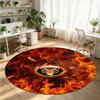 Hull City Football Printed Round Crystal Velvet Rug Soft Non Slip Floor Carpet For Bedroom Holiday Gift