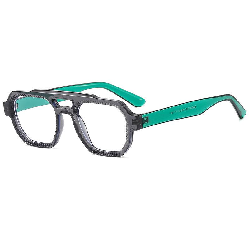 

Ретро Модные Очки с Двойной Перекладиной: Универсальные, блокирующие синий свет, оправы высокого класса для повседневной носки, готовы для установки линз по рецепту.