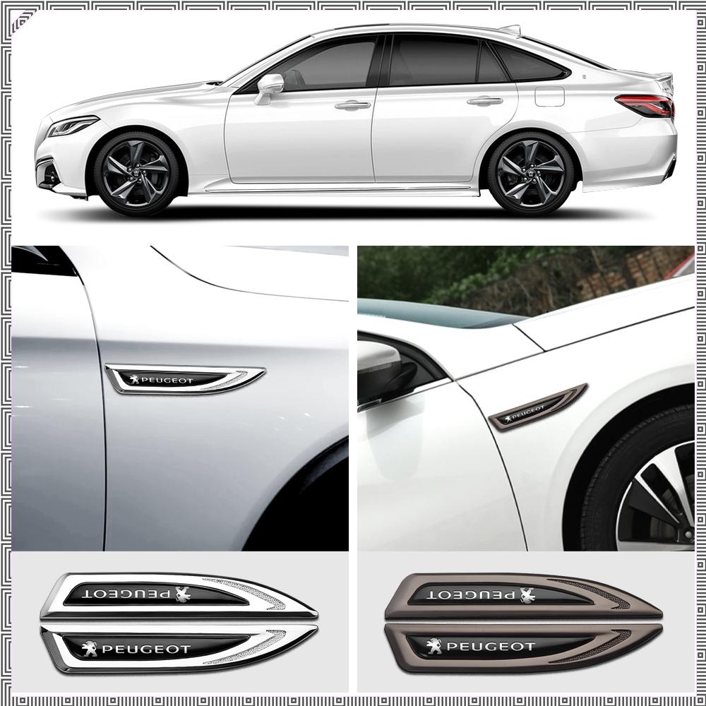 2pcs Knife Badges Styling Car Side Door Body Fender R Decoration Stickers For Peugeot 206 307 308 3008 207 5008 Auto Accessories