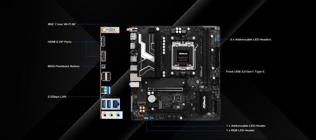 ASRock B850M-X WiFi R2.0 Mainboard, Micro-ATX Mainboard MB6752