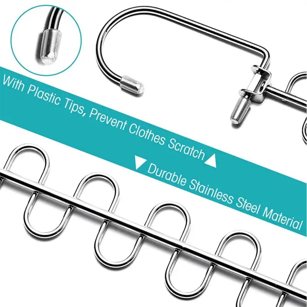 1/3pc Multi-functional Clothes Hanger 360 Degree Swivel Hook Can Accommodate 12 Clothes Hangers Pants Storage Shelf Space Saving