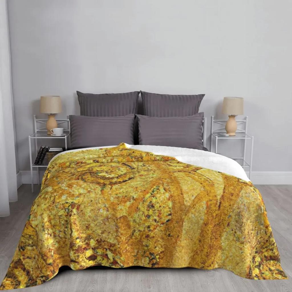 Gustav Klimt Gold Floral Überwurfdecke Für Dekorative Sofas Schlafzimmer Essentials Decken
