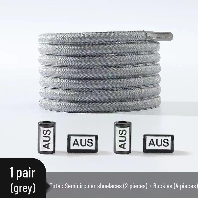 Elastische Schnürsenkel ohne Binden mit Metallschnalle - Einfache Faule Schnürsenkel AUS