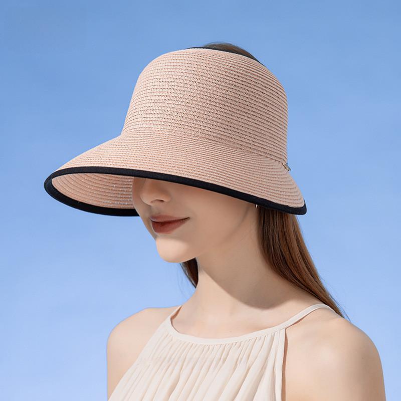 Summer Straw Sun Hat With Wide Brim For Beach Vacation Sun Protection