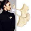 Brooch Pin Metal Frosted Ginkgo Leaf Pattern Lapel Pin Coat Badges Party Corsage AccessoriesGold