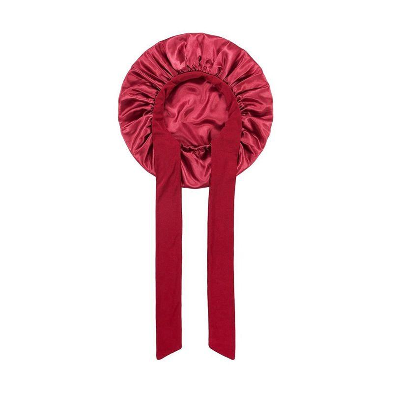 

AEE4-Women Hat Night Sleeping Shower Cap High Elastic Hair Bonnet Hat Head Cover Hair Care Bonnet Nightcap