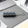 Keyboard Fidget Toy Four-Key Stress Relief Keychain with Light, Portable Sensory Keychain Clicker Keyboard Fidget Keychain