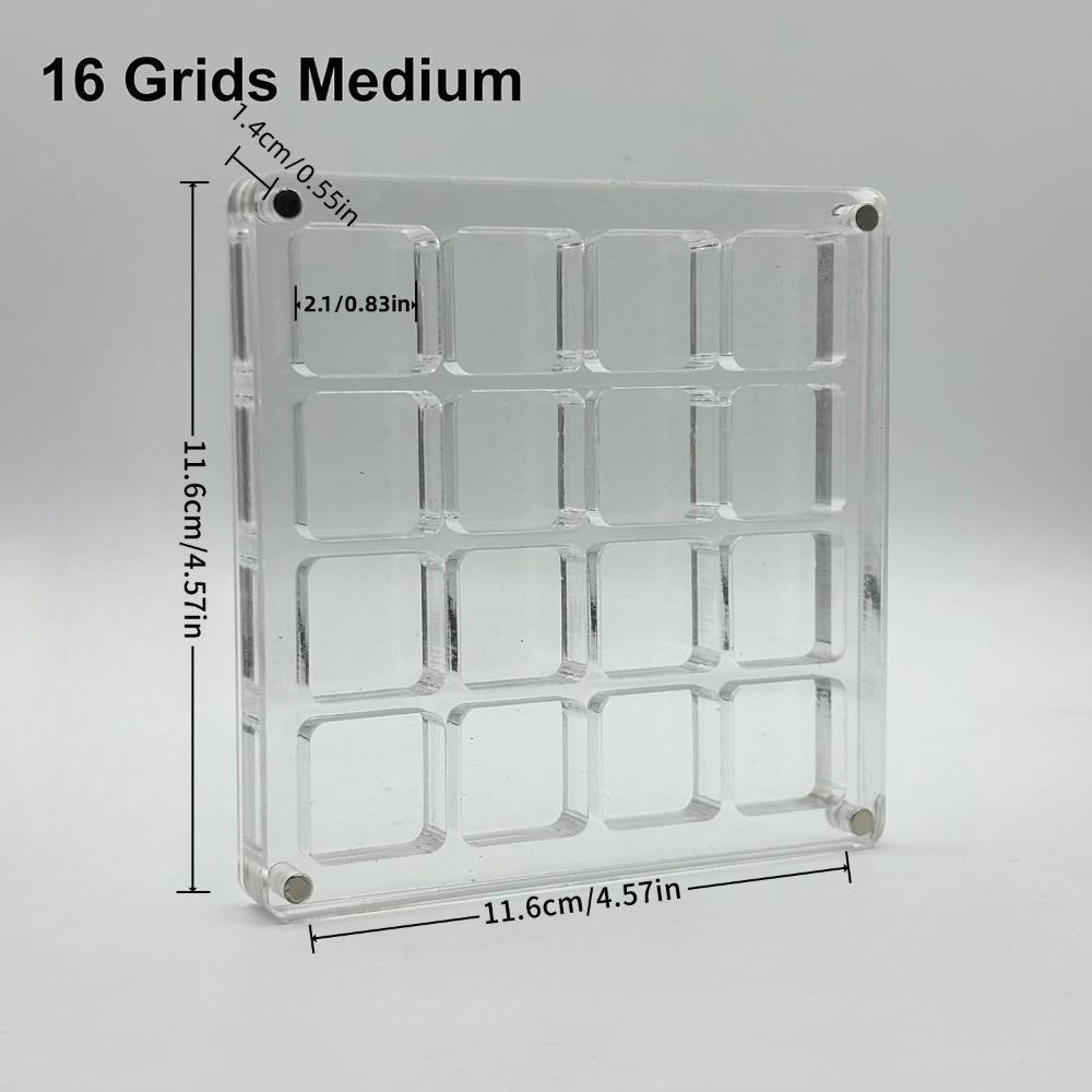 16-Grid Acrylic Seashell Display Box with Magnets Durable Starfishs Trinket Storage Case for Bead Nail Jewelry Chic Gife
