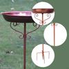 Bird Bath Bowl Vintage Lightweight Housewarming Gift Feeder with Stake Metal for Park Outdoor