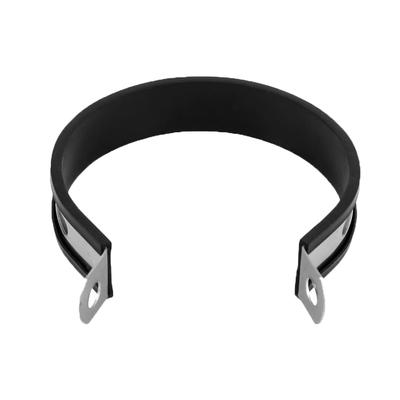 10cm/11cm RoundStainless Steel & Carbon Finer Motorcycle Exhaust Clamp Muffler Supporting Bracket Mount Clamp Strap