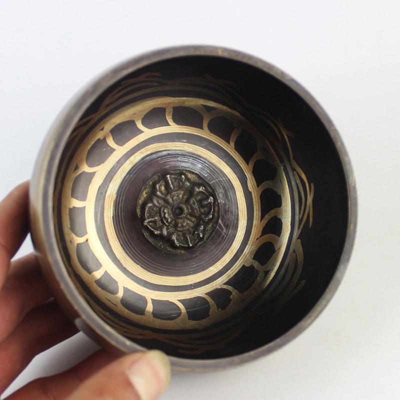 Buddha Sound Bowl Tibetan Bell Yoga Meditation Bowl Metal Singing Bowl Striker
