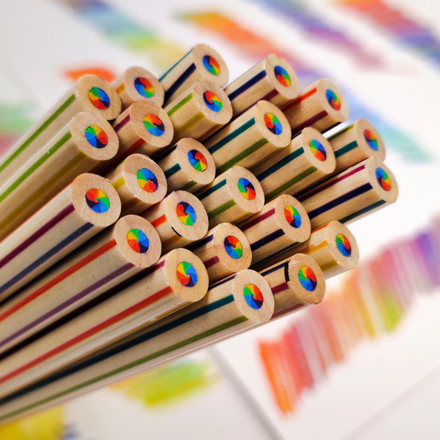 

7-Color Gradient Magic Rainbow Pencil - Multi-Core Creative Colored Pencil Rainbow Pen [Seven-Color Core]