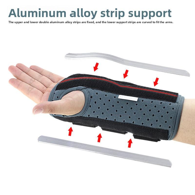 Enhanced Aluminum-Alloy Strip Support Wrist Fixation Wrist Protective Cover Fixation Splint Velcro Adjustable Durable