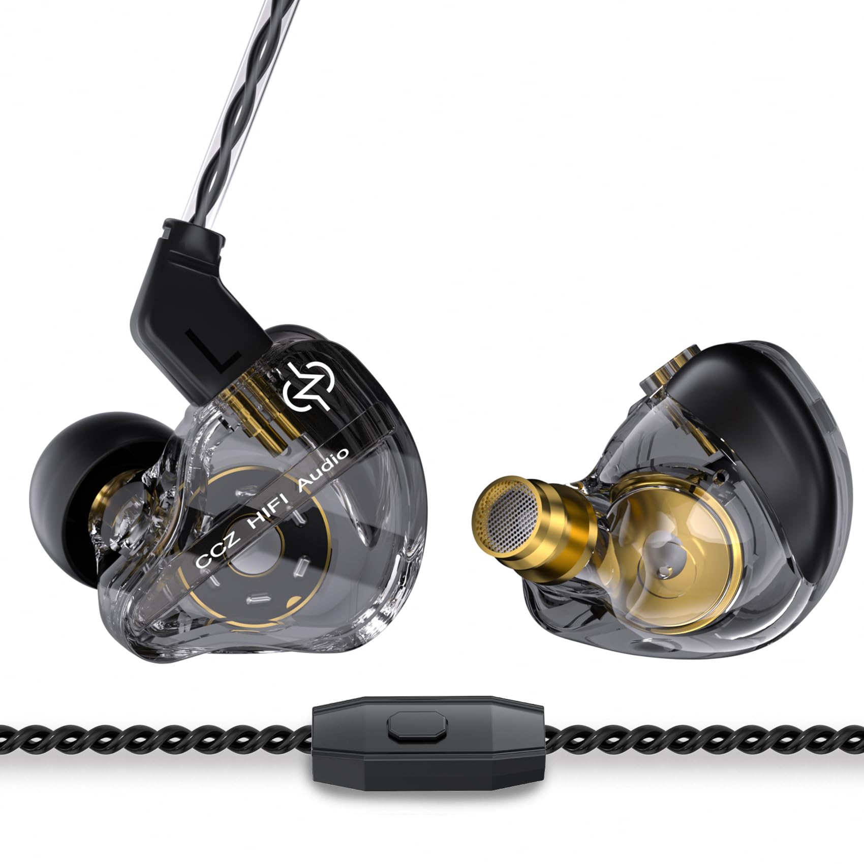 

CCZ DC01 Wired Headphones with High Sound HiFi Sound Ergonomic Professional Deep Sound Leakage Comfortable Detachable Compatible with for Remote