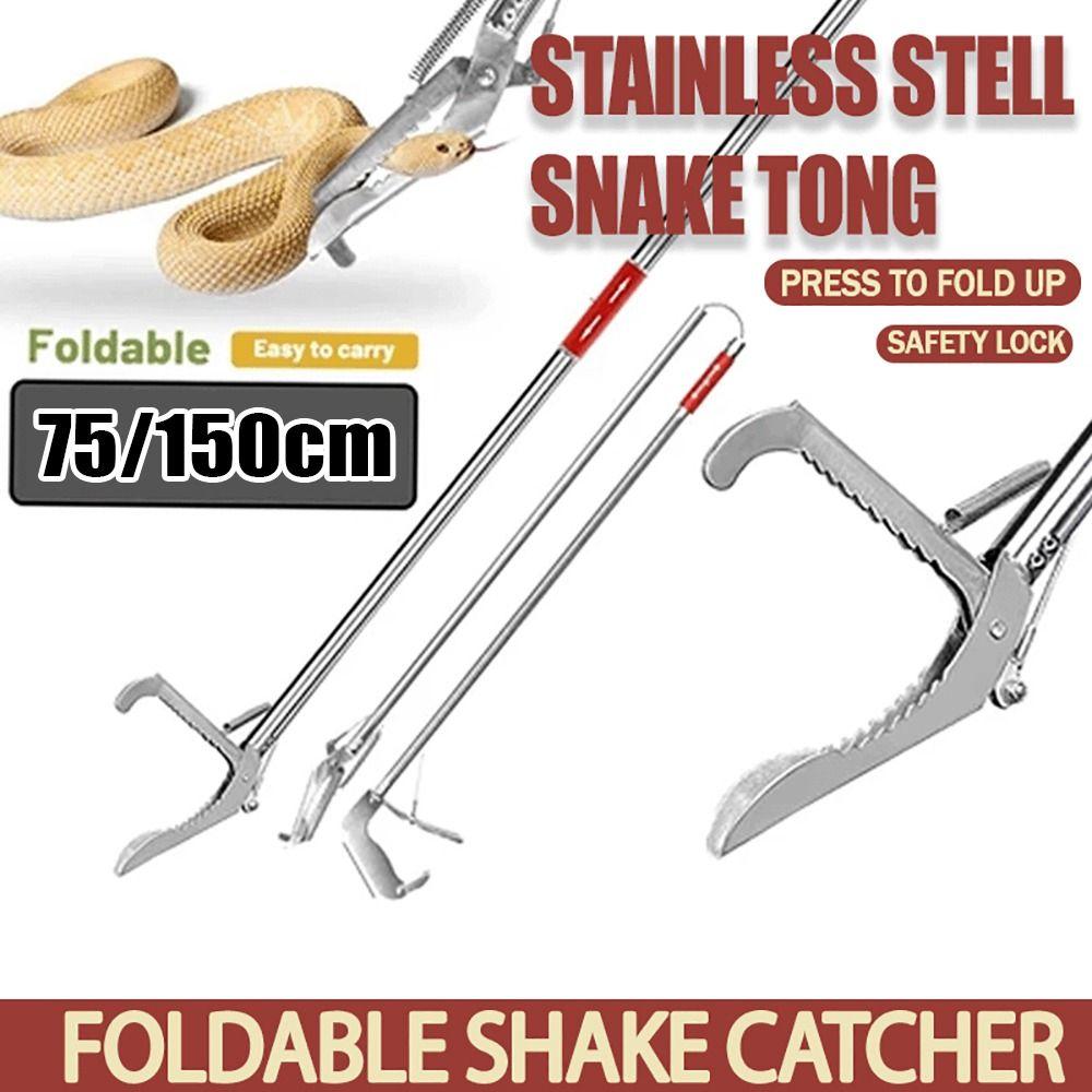 1Pcs Long Handle Snake Tongs Folding Snake Fish Catcher  for Crab Fish Seafood Snake