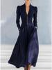 Elegantes Taillenbetonendes V-Ausschnitt-Kleid mit Puffärmeln