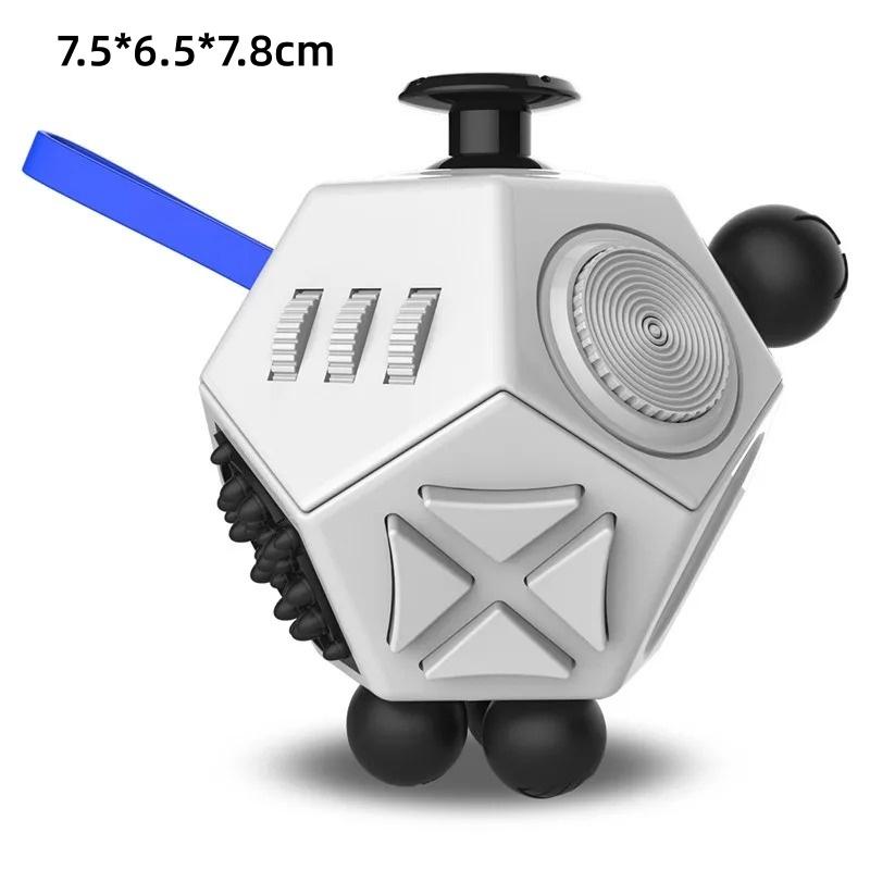 Fidget Dodecagon 12-Side Fidget Toys Cube Relieves Stress and Anxiety Anti Depression Travel Toy, Focus,Boredom for Kids Adults