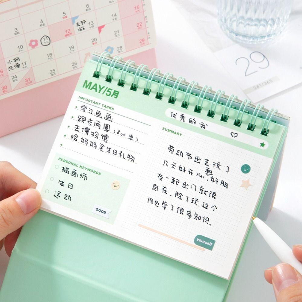 Thick Paper 2024-2025 Calendar 2025 Standing Flip Calendar Simple Desktop Calendar  Gifts