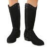 Women's Side Zipper Not Tired Feet Thick Sole Heightening Soft Elastic Comfort Shock Absorption Waterproof Non-slip Casual Sports Cowboy Boots