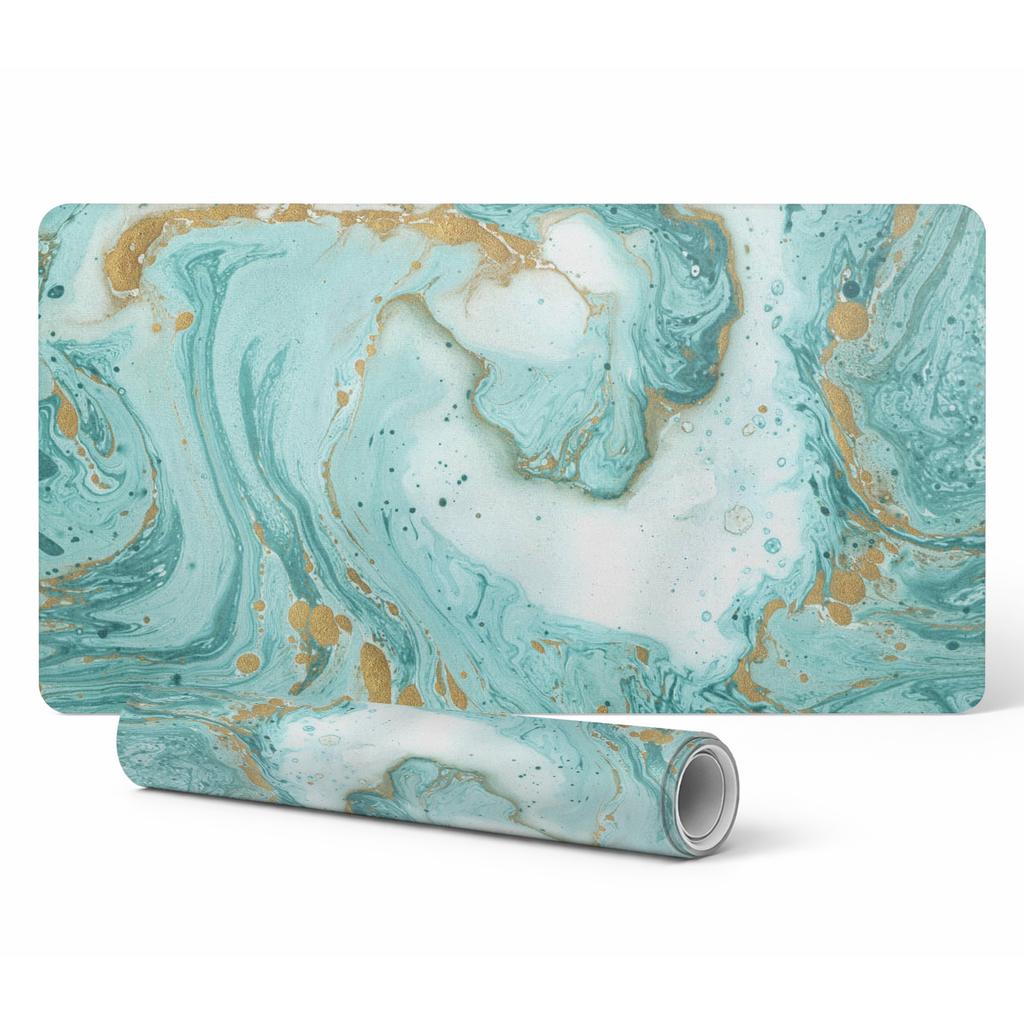 Universal Protective Mat for Computer Equipment Marble Waves 120X60 Cm