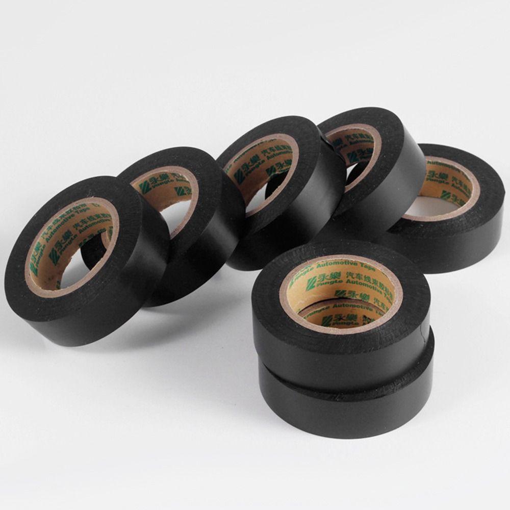 New Black Electrical Tape PVC Waterproof Electrical Insulation Tape Self-adhesive Voltage Wire Organizer