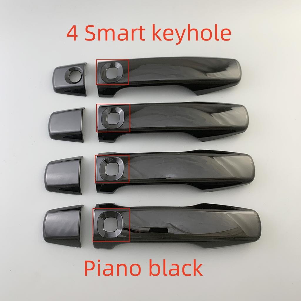 Für Toyota Land Cruiser LC200 FJ200 200 2008 - 2015 Schwarzes Carbon Autozubehör Verchromte Türgriffabdeckung Zierleiste Klebe-Stil