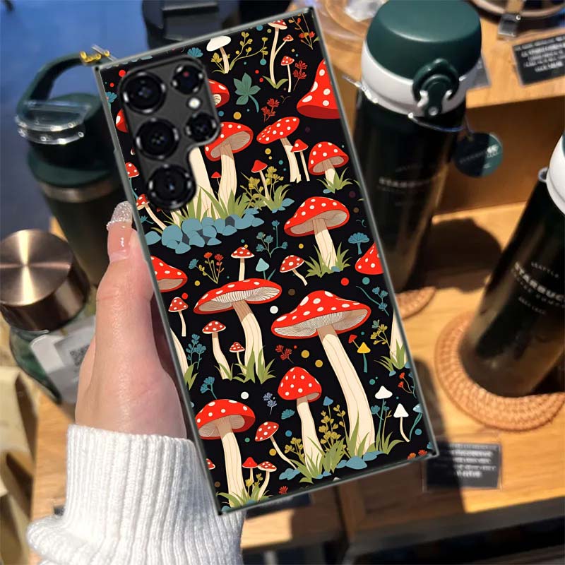 Colorful Mushroom Cases Phone Case for Samsung Galaxy S26 Ultra S25 Edge S24 S23 FE S21 Plus S20 S22 S10 Cover TPU Capa Shell Sh