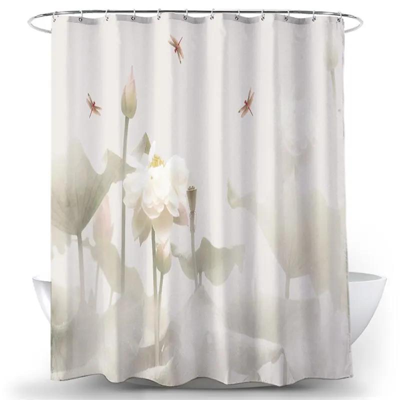 Flower And Bird Shower Curtain Waterproof Bathroom Decorative 3D Printed Fabric Decorative Shower Curtain Cortina De La Ducha