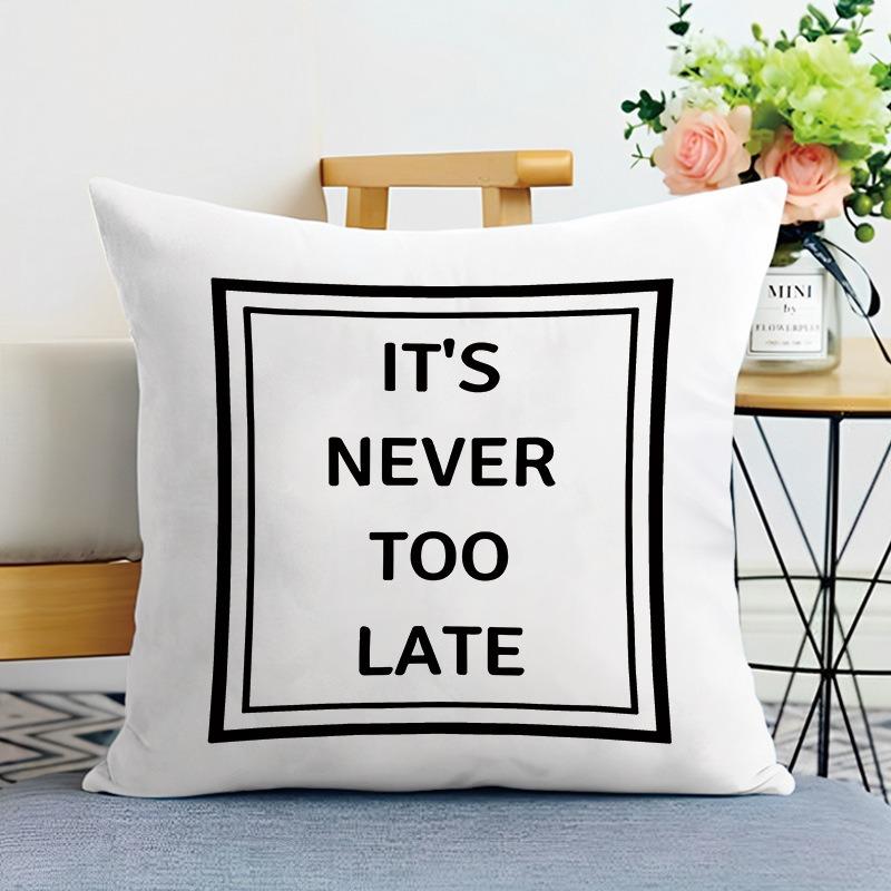 Black And White Ins Style Printed Decorative Pillowcase Bedroom Living Room Square Cushion Pillowcase