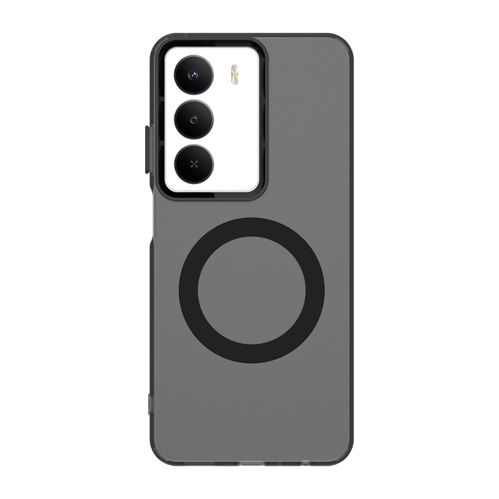 Для Realme 14X Чехол Магнитный Беспроводная Зарядка Funda Realme 14X Coque Матовый Полупрозрачный ПК Задняя Крышка Телефона Realme 14X realme 14x чёрный