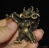 1" Tibet Bronze Pray Exorcism Redpoll Winged Garuda Bird Eagle Buddha Statue