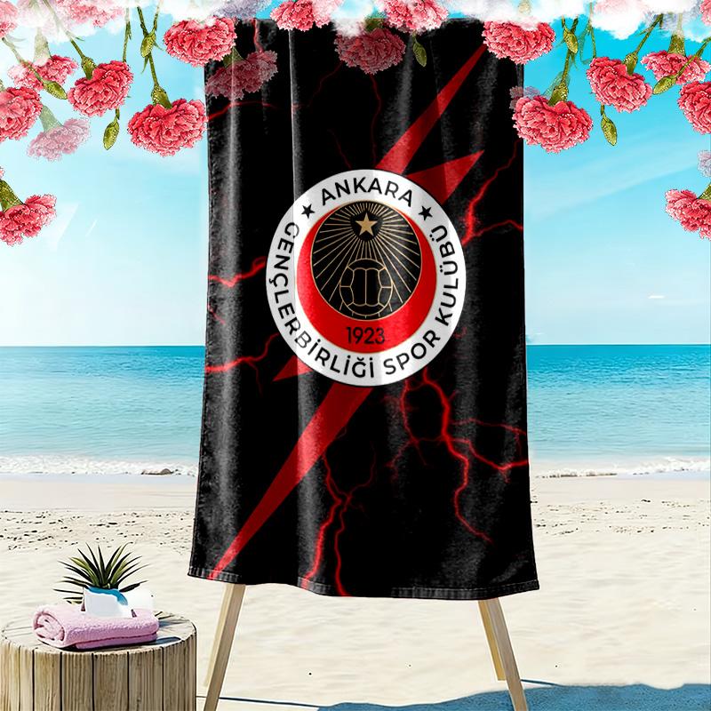 Gençlerbirliği Logo Print Beach Towel, Large Soft Quick Dry Towel for Beach Camping Swimming